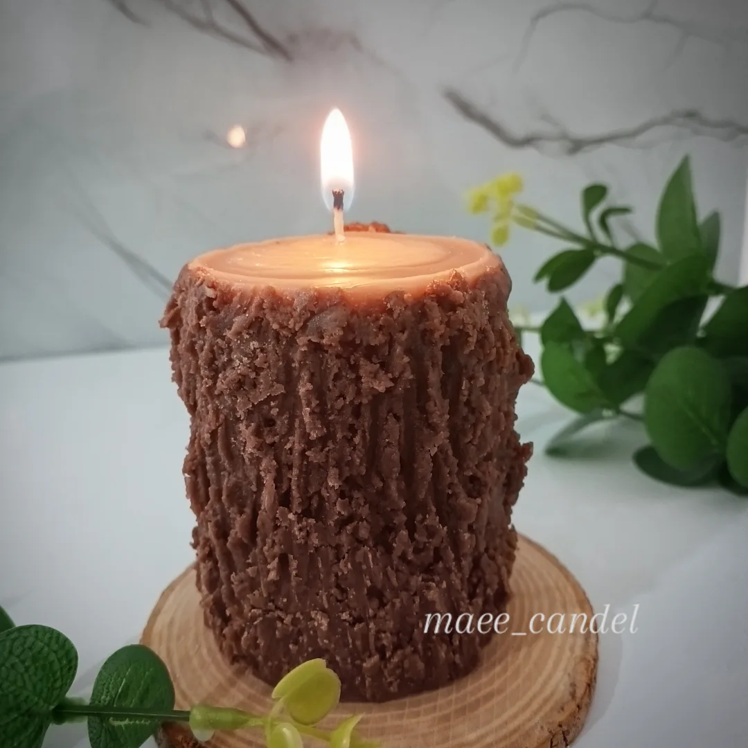 شمع تنه درخت دکوری ۱۲ سانتی